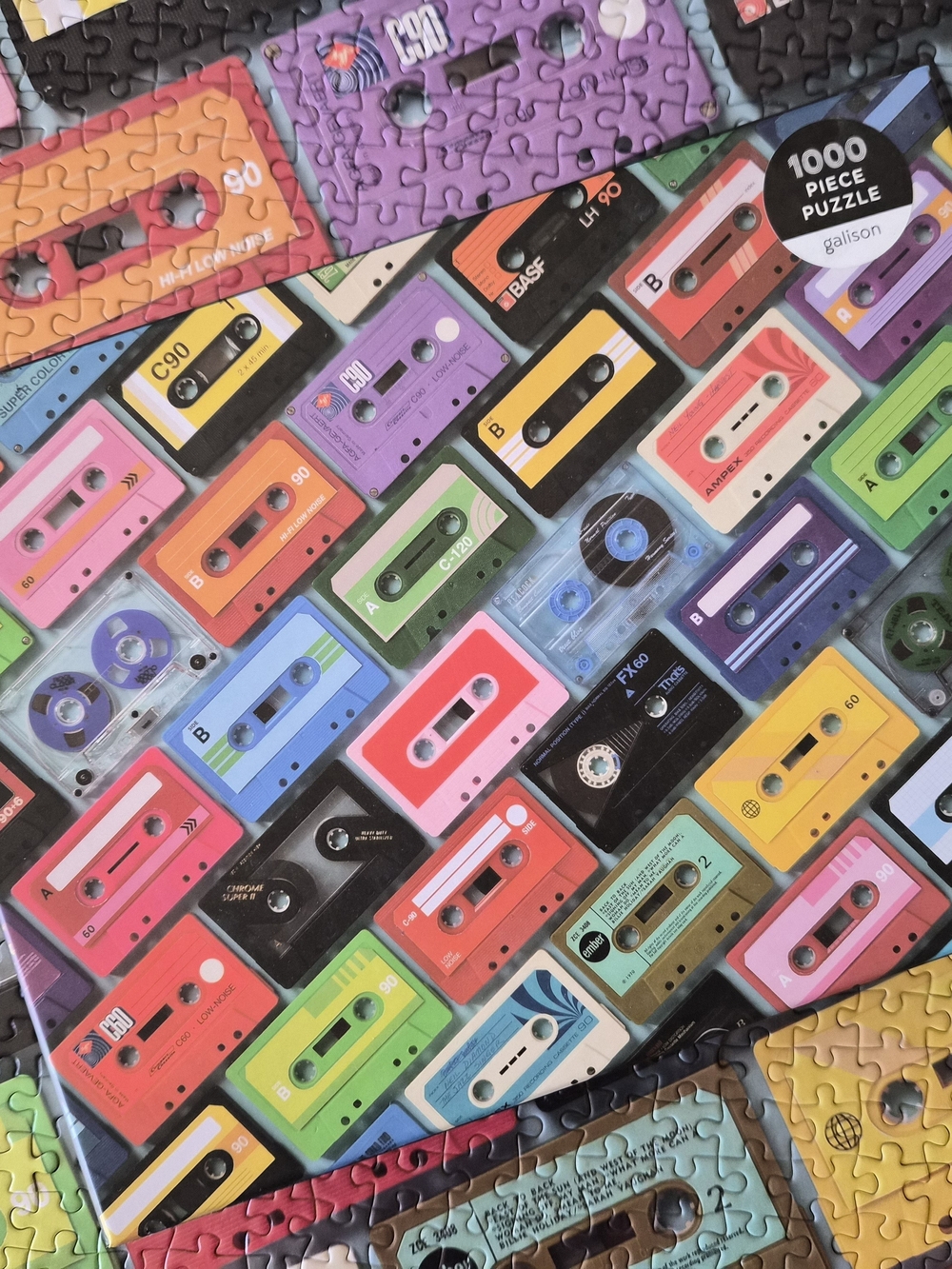 Galison 1000-Piece Retro Cassette Tape Puzzle - Multicolor